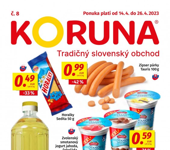 potraviny-koruna - leták od 14.04.2023