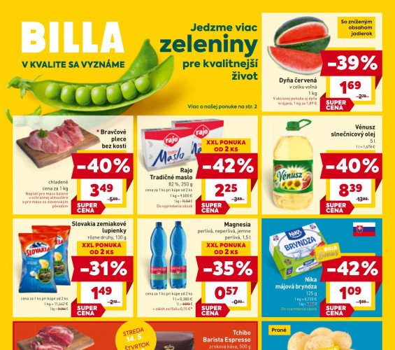 Billa - leták od 14.05.2025