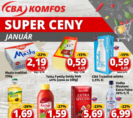 cba-komfos - leták CBA Komfos - super ceny od 02.01.2024
