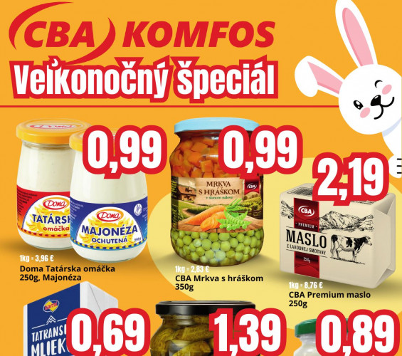 cba-komfos - leták CBA Komfos Veľká Noc od 01.04.2025