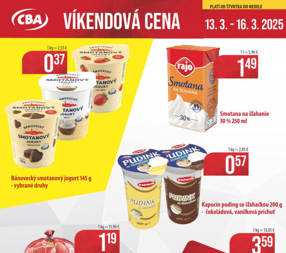 cba-komfos - leták CBA víkend od 13.03.2025