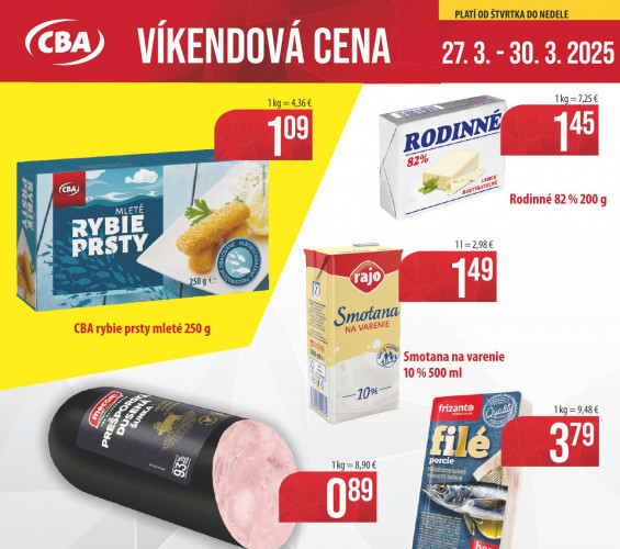cba-komfos - leták CBA víkend od 27.03.2025