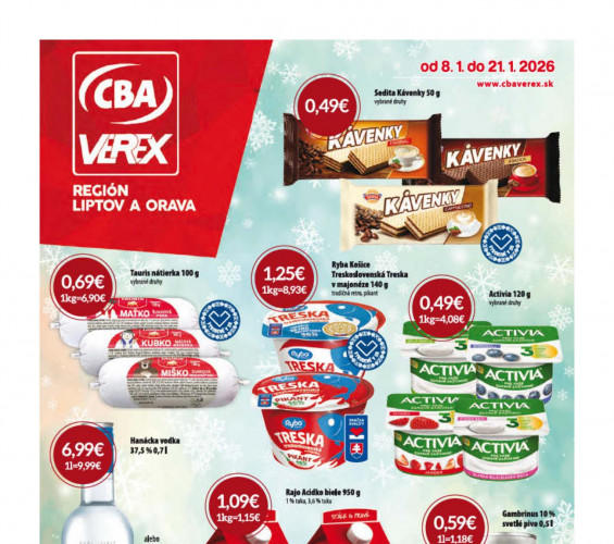 cba-verex - leták od 08.01.2026