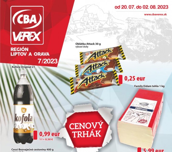 cba-verex - leták CBA Verex od 20.07.2023