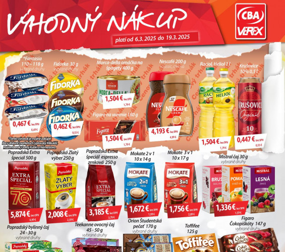 cba-verex - leták CBA Verex výhodný nákup od 06.03.2025