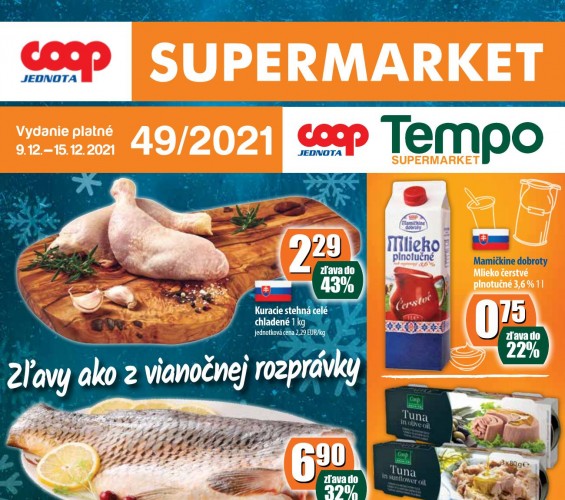 coop - Akciový leták COOP Supermarket od 09.12.2021