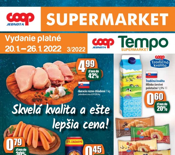 coop - Akciový leták COOP Supermarket od 20.01.2022