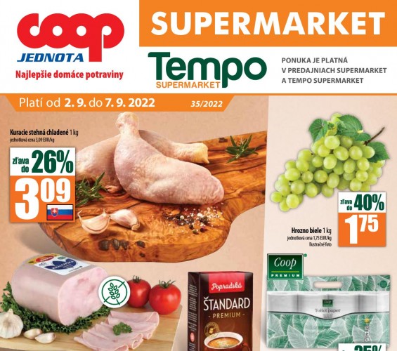 coop - leták Coop Supermarket od 02.09.2022