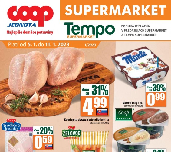 coop - leták Coop Supermarket od 05.01.2023