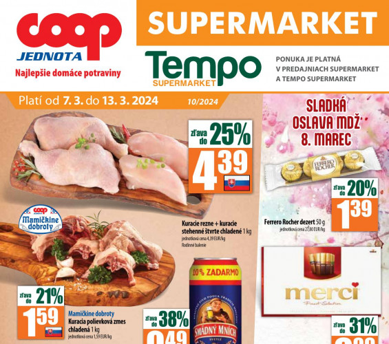 coop - leták COOP Supermarket od 07.03.2024