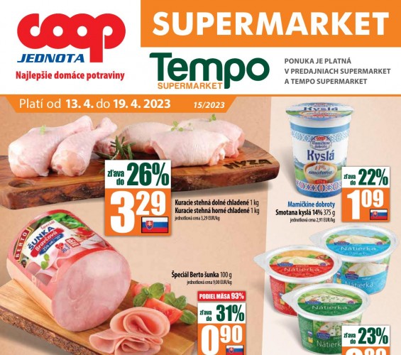 coop - leták Coop Supermarket od 13.04.2023