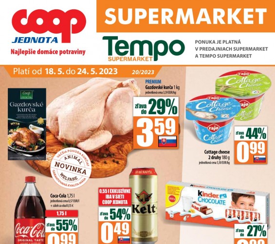 coop - leták Coop Supermarket od 18.05.2023