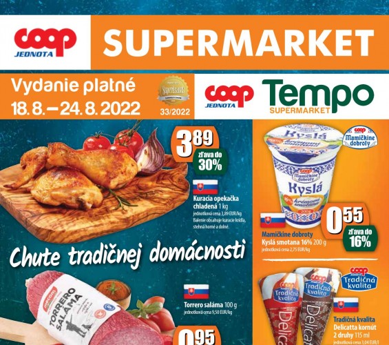 coop - leták Coop Supermarket od 18.08.2022