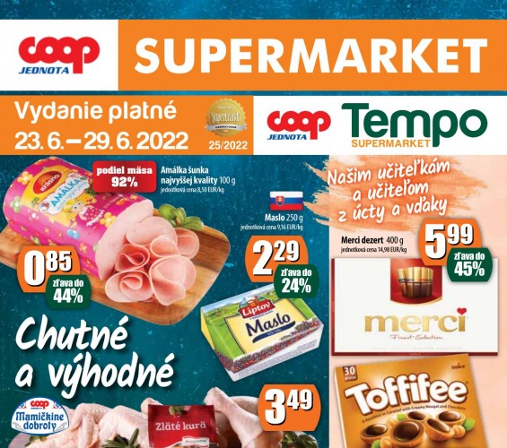 coop - leták Coop Supermarket od 23.06.2022