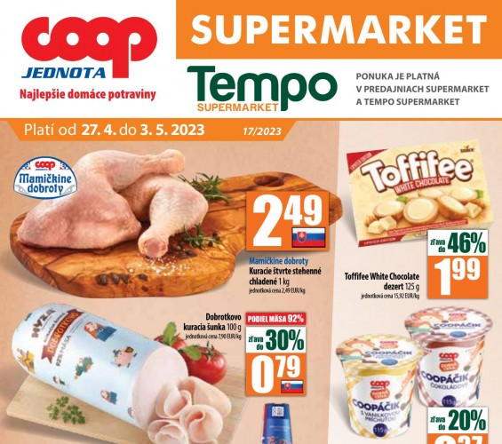 coop - leták Coop Supermarket od 27.04.2023