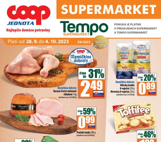 COOP - leták Coop Supermarket od 28.09.2023