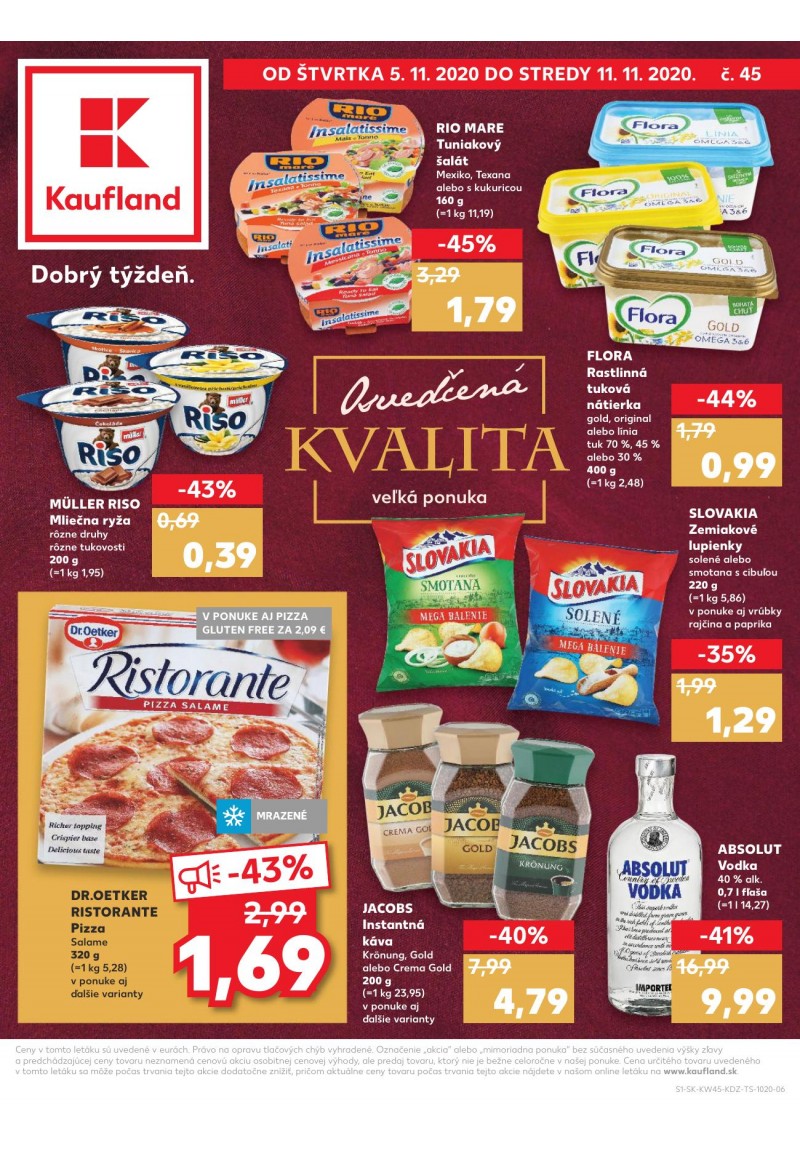 Leták.sk Kaufland leták platný od 05.11.2020