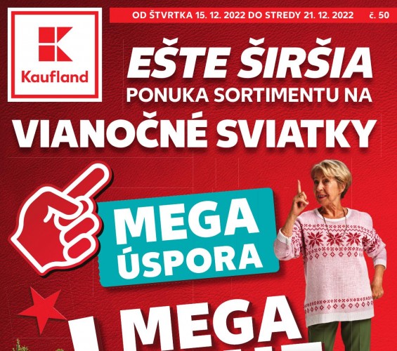kaufland - leták Mega kauf Vianoce od 15.12.2022