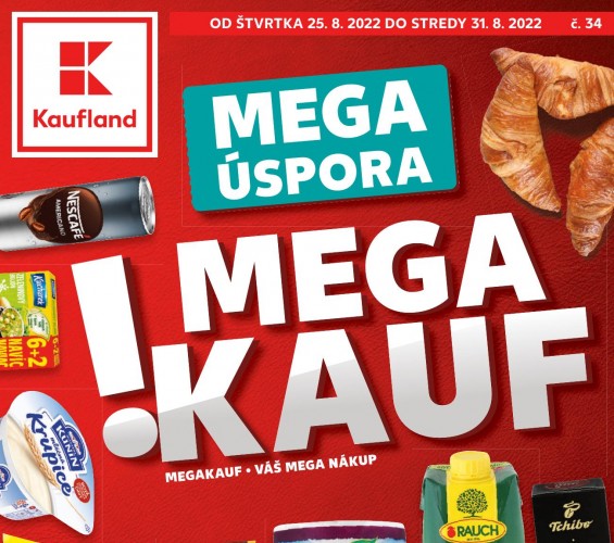 kaufland - Leták Mega úspora od 25.08.2022