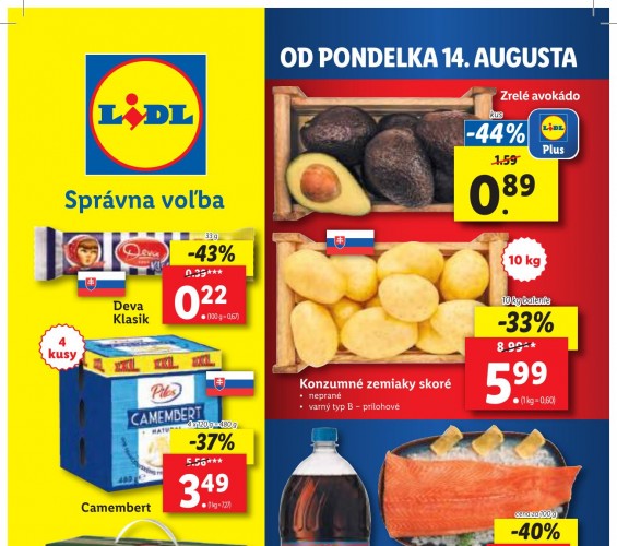 lidl - leták Lidl od 14.08.2023