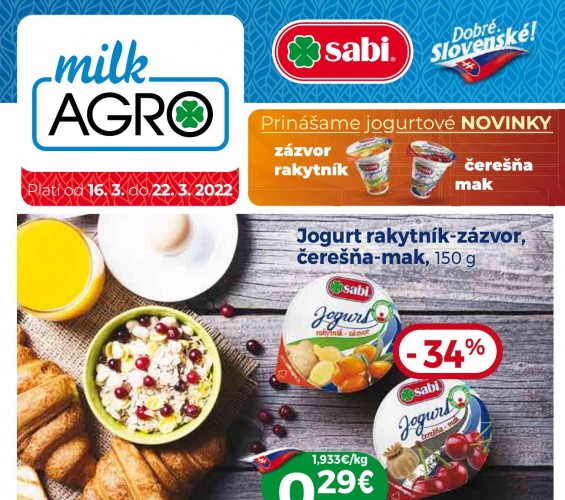 milk-agro - Akciový leták od 16.03.2022