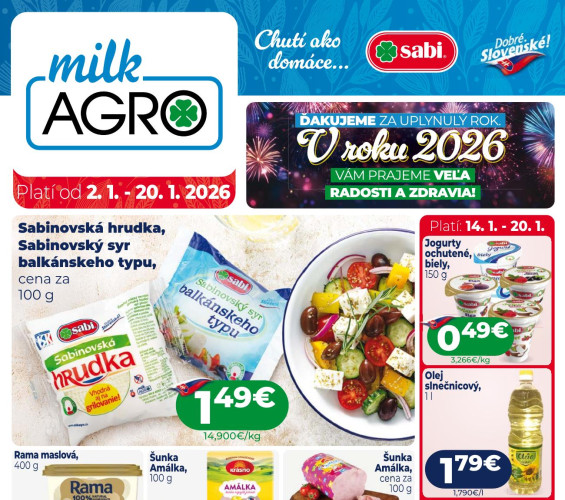 milk-agro - leták od 02.01.2026