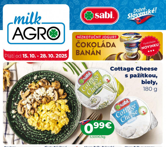 milk-agro - leták od 15.10.2025