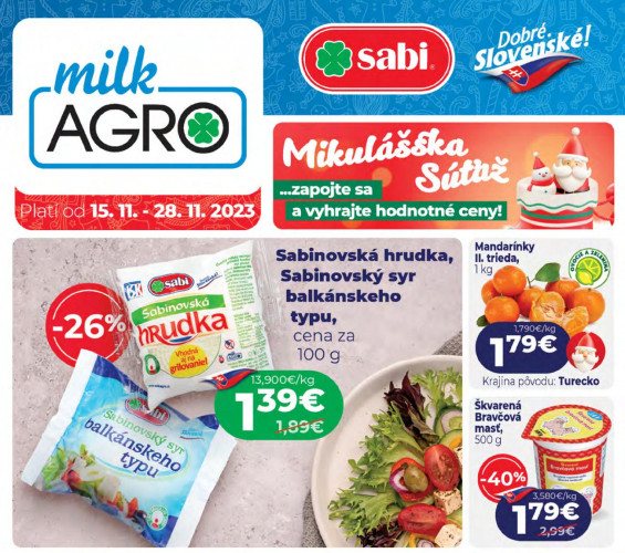 milk-agro - leták od 15.11.2023