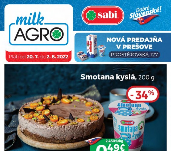 milk-agro - leták od 20.07.2022