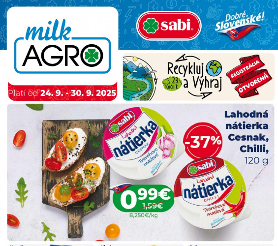 milk-agro - leták od 24.09.2025