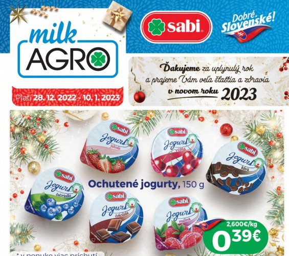 milk-agro - leták od 28.12.2022