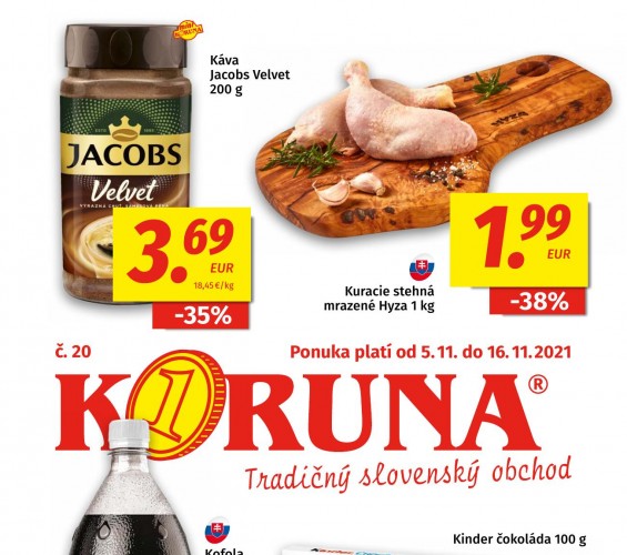 potraviny-koruna - Akciový leták od 05.11.2021