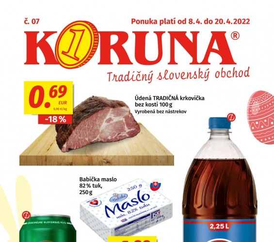 potraviny-koruna - leták od 08.04.2022