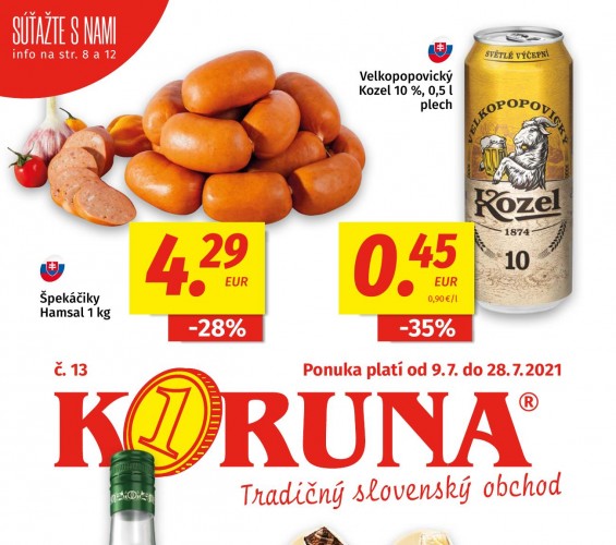 potraviny-koruna - Akciový leták od 09.07.2021