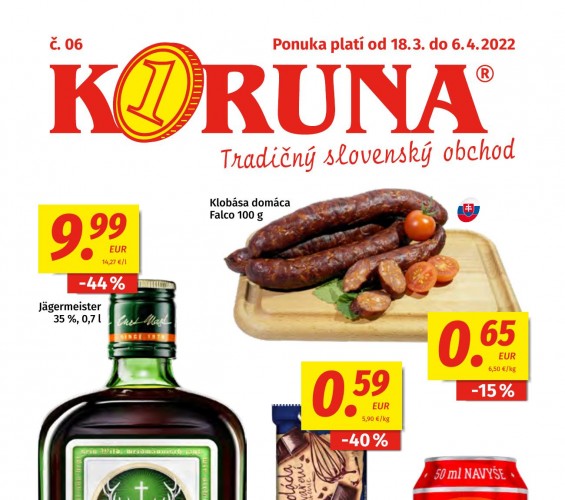 potraviny-koruna - leták od 18.03.2022