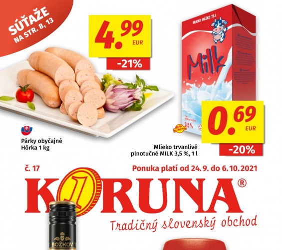 potraviny-koruna - Akciový leták od 24.09.2021
