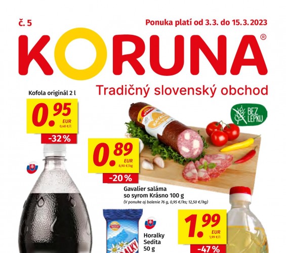 potraviny-koruna - leták od 03.03.2023