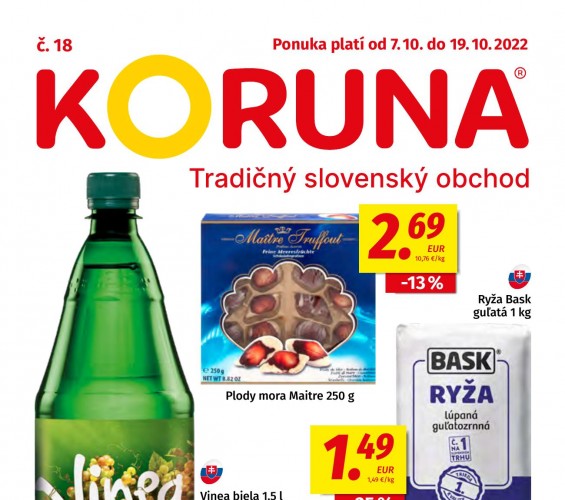 potraviny-koruna - leták od 07.10.2022