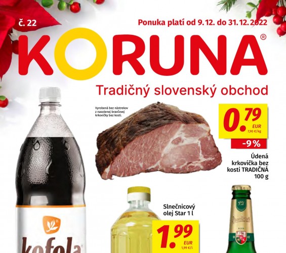 potraviny-koruna - leták od 09.12.2022