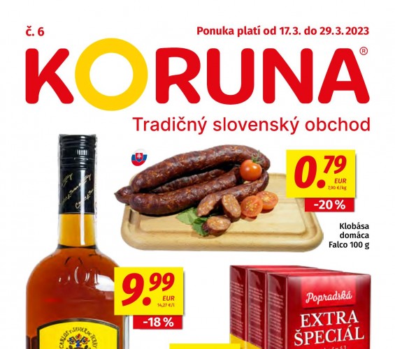 potraviny-koruna - leták od 17.03.2023