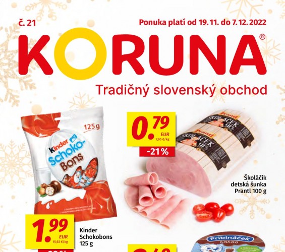 potraviny-koruna - leták od 19.11.2022