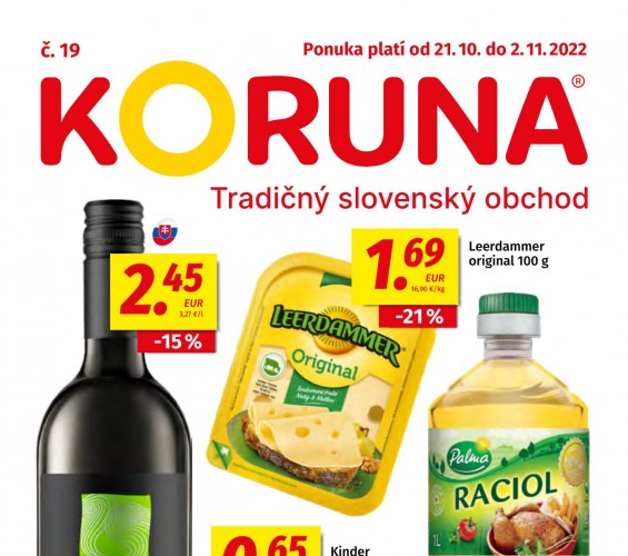 potraviny-koruna - leták od 21.10.2022