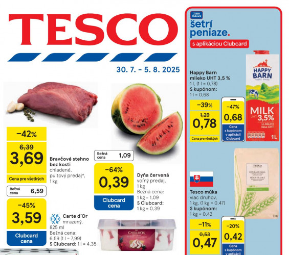 tesco - leták od 30.07.2025