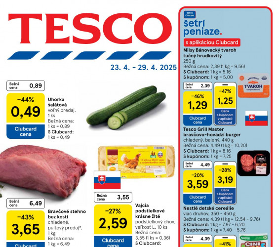tesco - Leták Tesco Hypermarkety od 23.04.2025