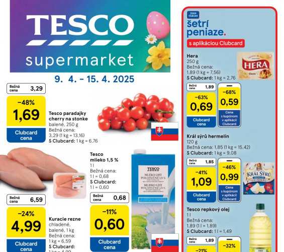 tesco - leták Tesco Supermarkety od 09.04.2025