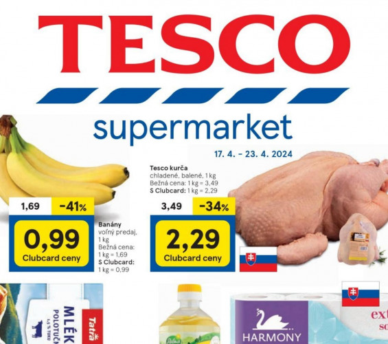 Tesco - Leták Tesco Supermarkety od 17.04.2024