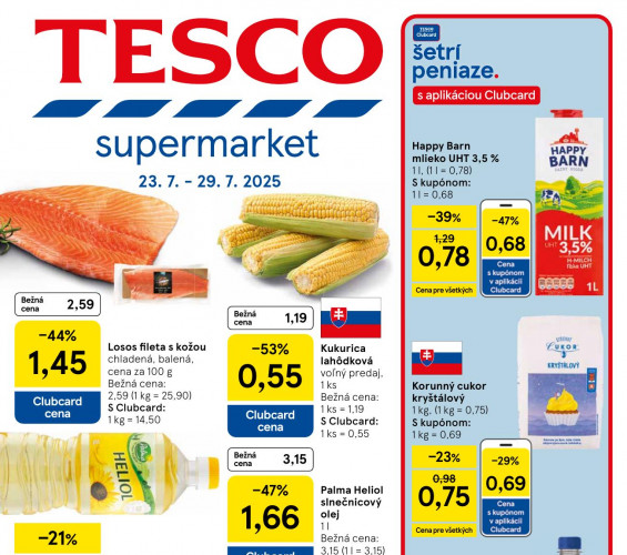 tesco - Leták Tesco Supermarkety od 23.07.2025