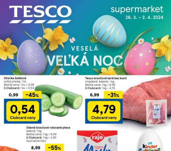 Tesco - leták Tesco Supermarkety od 26.03.2024