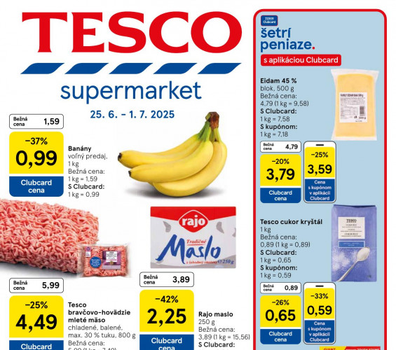 tesco - leták Tesco Supermarkety od 26.06.2025