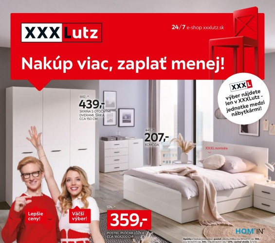 xxx-lutz - leták XXX Lutz - Nakúp viac, zaplať menej! od 31.07.2023